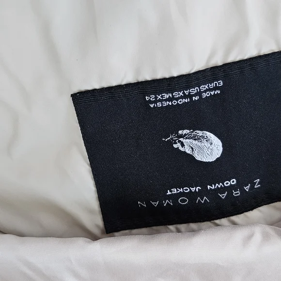 Zara Women's Quilted Puffer Jacket Down Filled with Belt - Picture 8 of 12